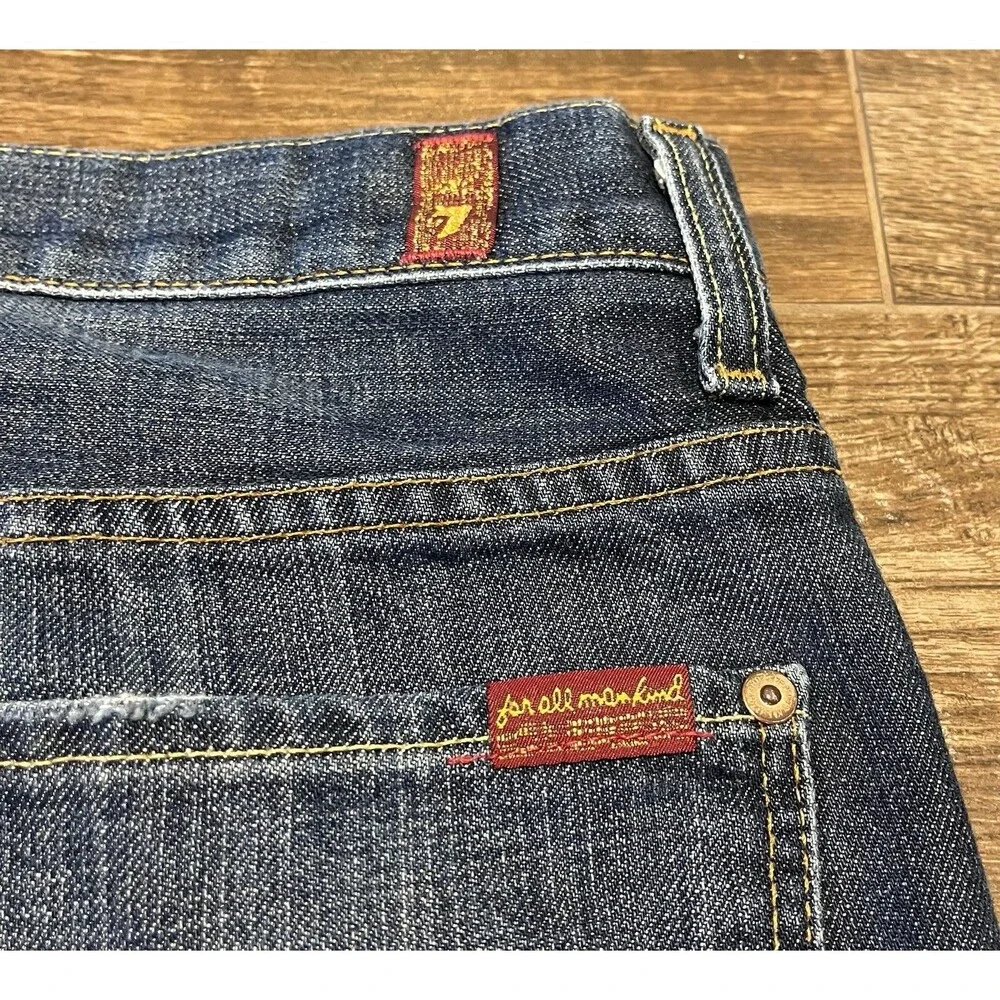 Seven For All Mankind Austyn Jeans Mens Size 36x32 Straight Leg Dark Wash